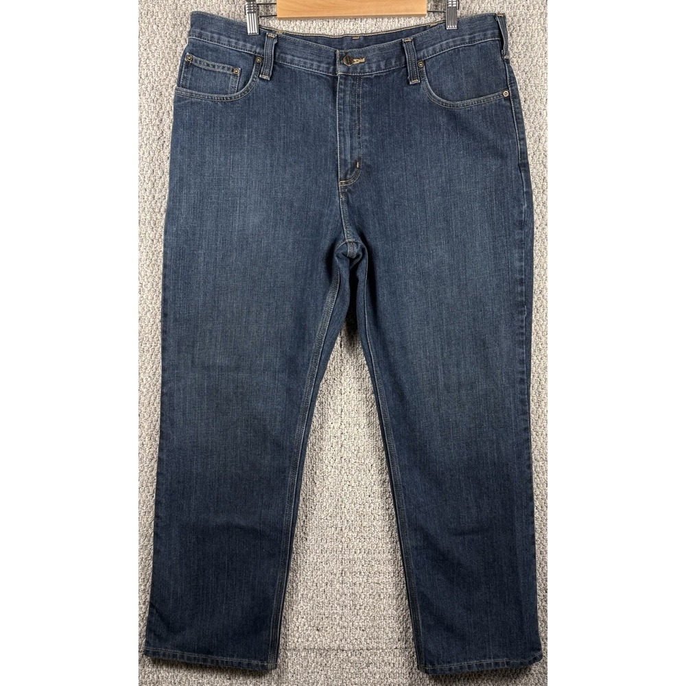 Carhartt Relaxed Fit Jeans‎ Lot 4 Mens 38x30 Dark Wash Workwear Denim